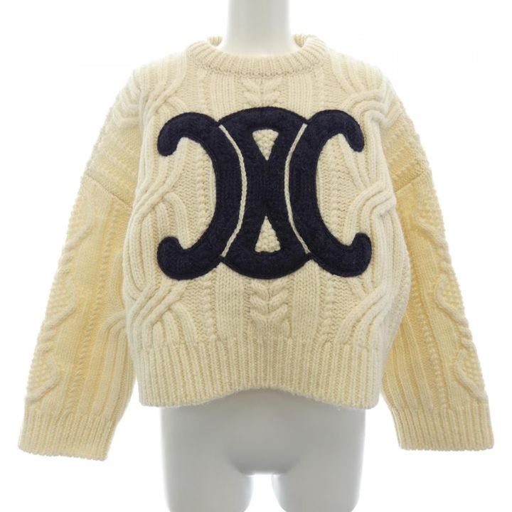 セリーヌのクリーム色のニット