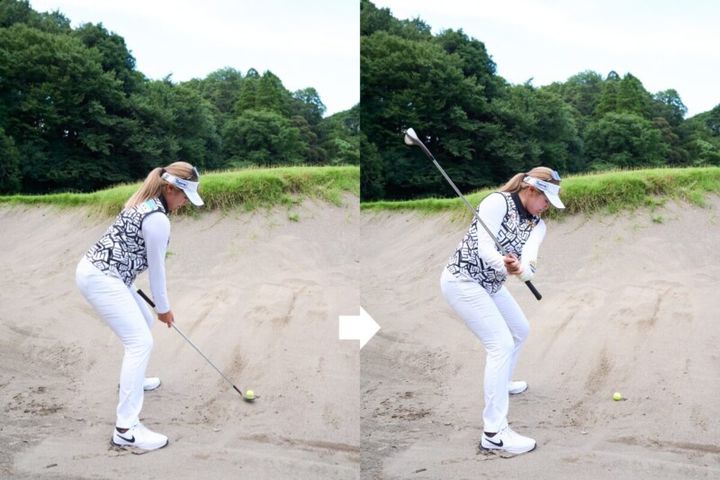 女子プロが教えるバンカー脱出法！構え方とグリップが重要