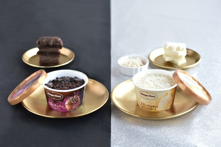 ハーゲンダッツ ミニカップ 悪魔のささやき『チョコレート』／天使のおさそい『ホワイトチョコレート』