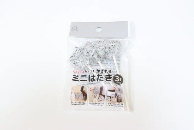 セリア ちょこっとおそうじ ミニはたき 3本入 パッケージ