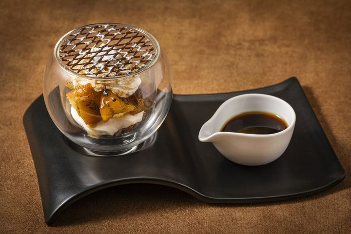 イブニングハイティー（安納芋アイスのアフォガート）