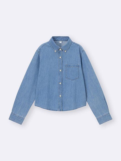 GUのデニムショートシャツ