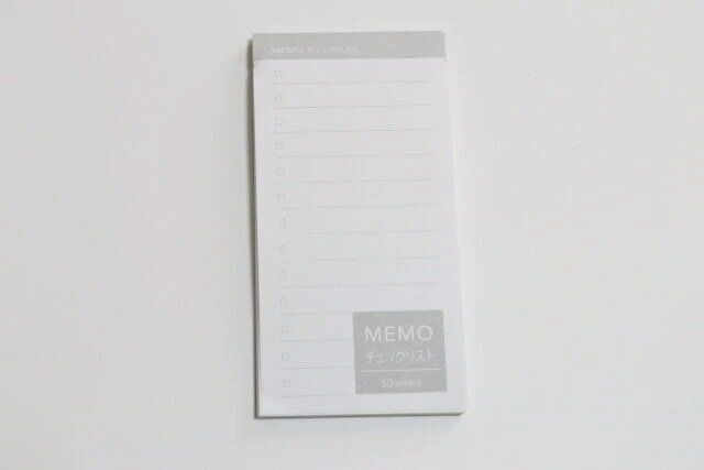 ダイソー メモ（チェックリスト、50枚） パッケージ
