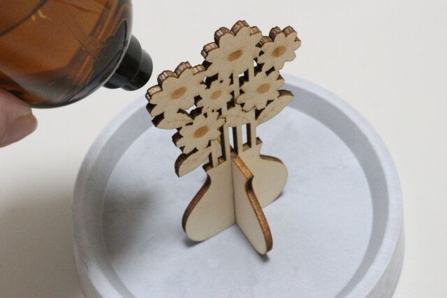 ウッドアロマフラワースタンド 使用例