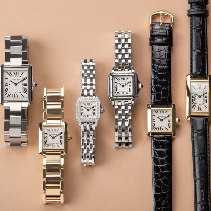 カルティエのさまざまなレディース腕時計