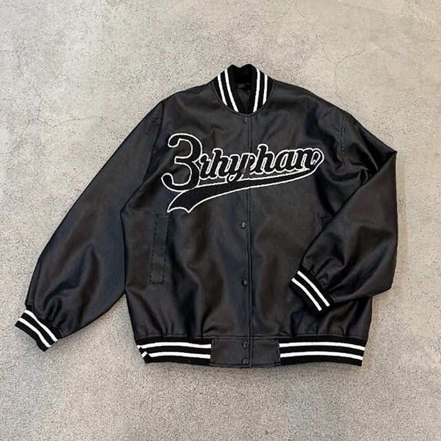 しまむらみりあ前後刺繍合皮スタジャン