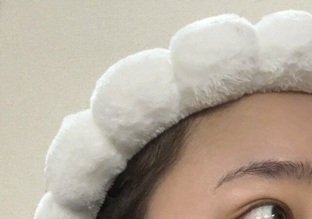 洗顔用ヘアバンド 使用例