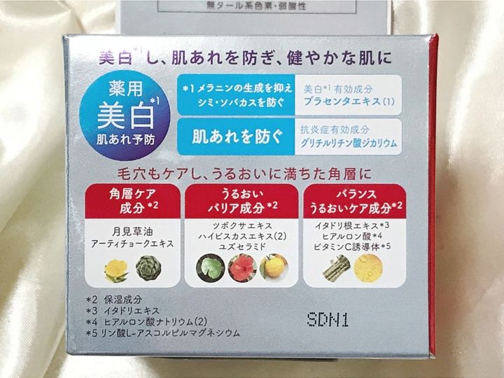 （1）美白ケア、肌荒れ防止、保湿が一気にできる◎