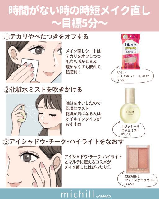 時間がない時の時短メイク直し～目標5分～