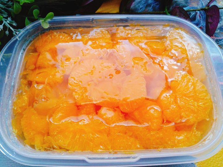 タッパーで作るシンプルで簡単なみかんゼリー