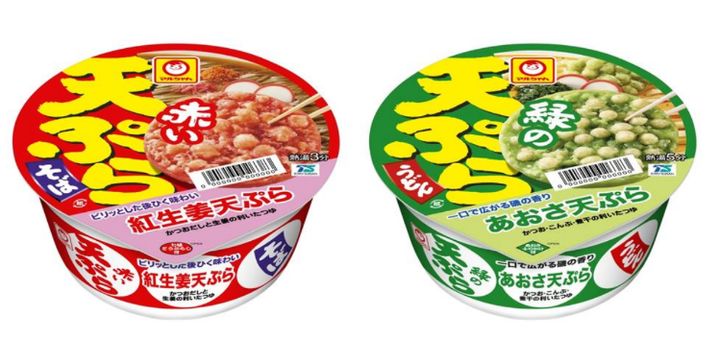 東洋水産は、カップ入り即席麺「マルちゃん 赤い天ぷらそば」「同 緑の天ぷらうどん」を13日から全国で新発売すると発表し、SNS上で話題となっています。店頭価格は税別236円です。