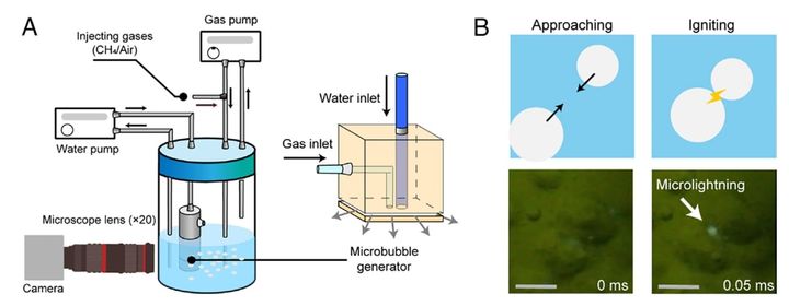 湿地の不思議な「鬼火」、その鍵は泡の微小な稲妻にあった