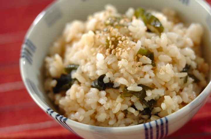 ワカメと明太子の混ぜご飯