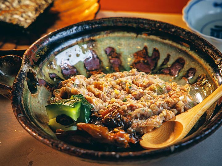 四谷三丁目『継ぐ鮨政』の「イワシのなめろう」