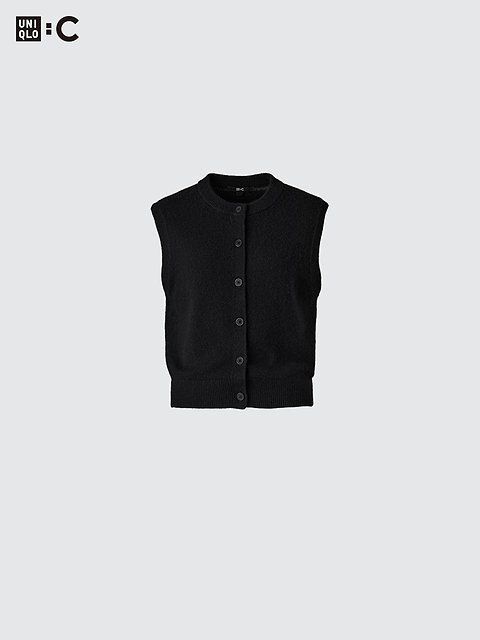 ユニクロのカシミヤクルーネックショートベスト