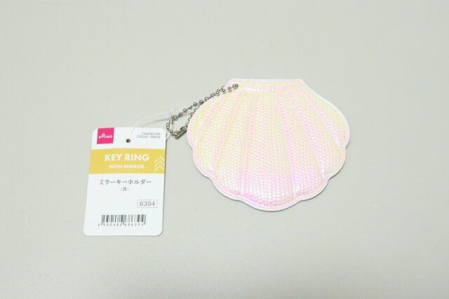 ダイソー ミラーキーホルダー（貝） 商品タグ