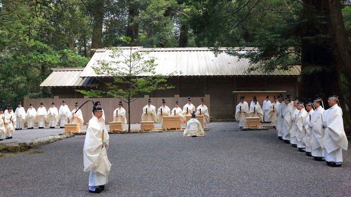 内宮の修祓の様子。