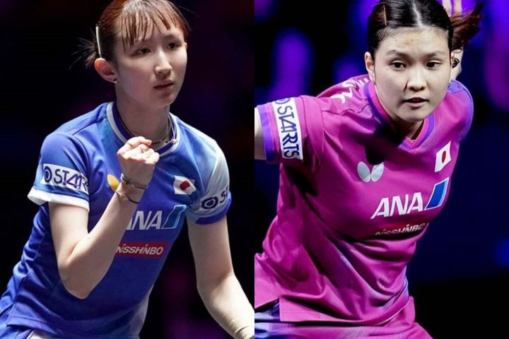 早田ひな、橋本帆乃香（C）WTT