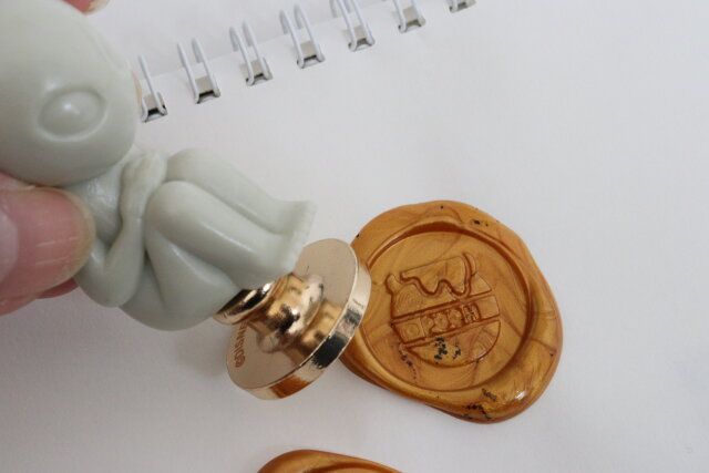 セリアのシーリングスタンプ用ハンドル 宇宙人4