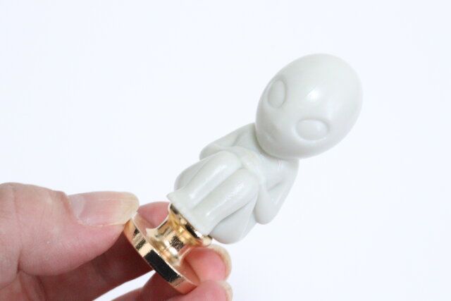 セリアのシーリングスタンプ用ハンドル 宇宙人2