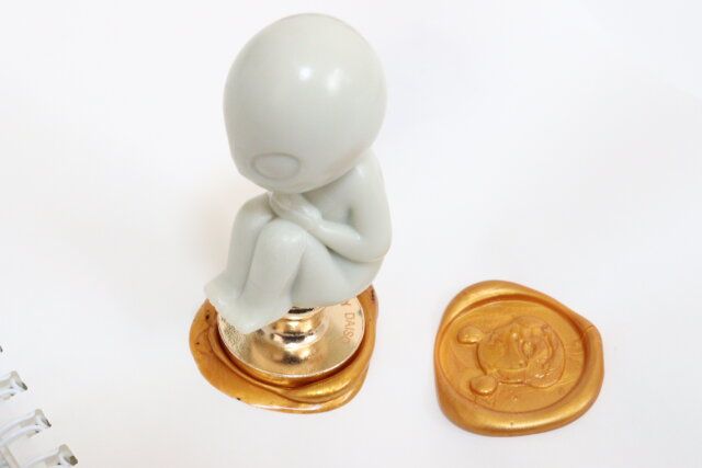 セリアのシーリングスタンプ用ハンドル 宇宙人3