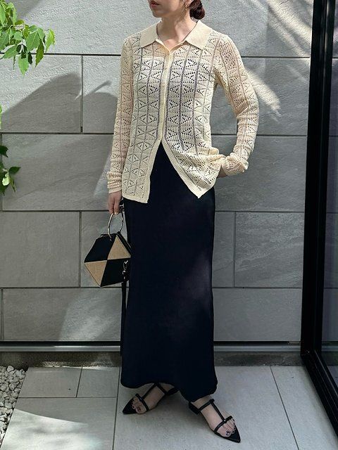 黒キャミワンピースコーデ5