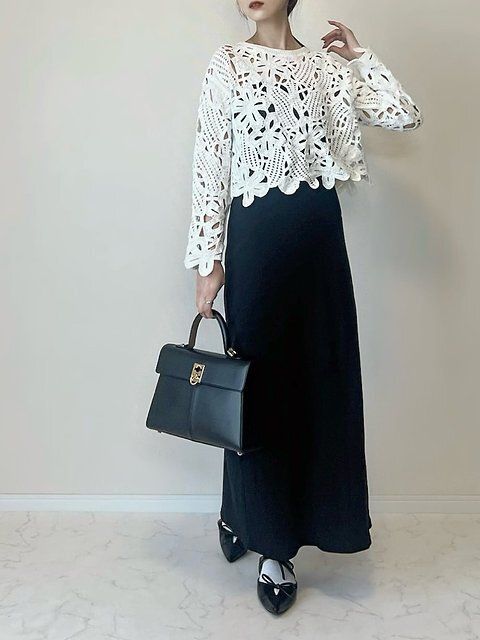 黒キャミワンピースコーデ3