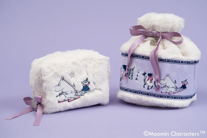 スクエアポーチ、巾着ポーチ