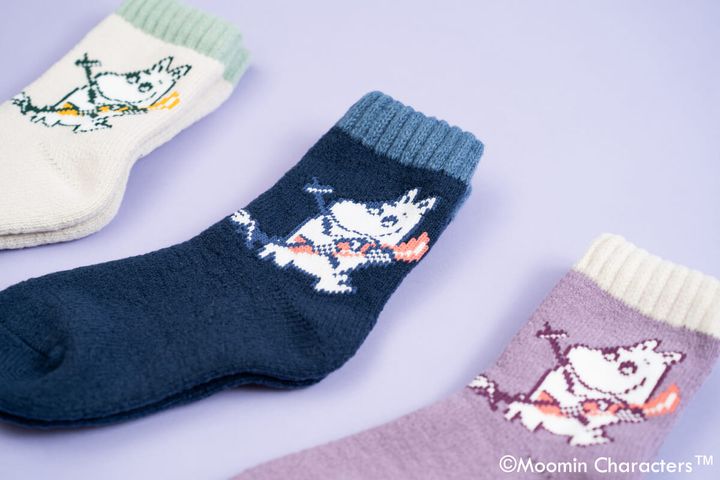 ホームソックス（ブラック/ベージュ/パープル）