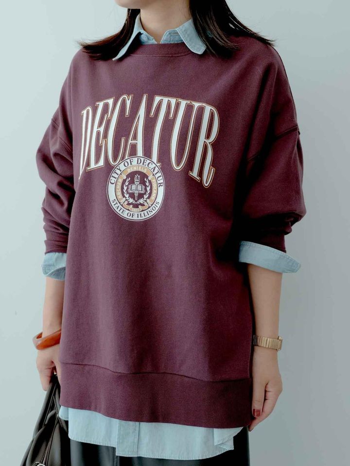 画像: スウェットのレイヤードは色×色をさりげなく