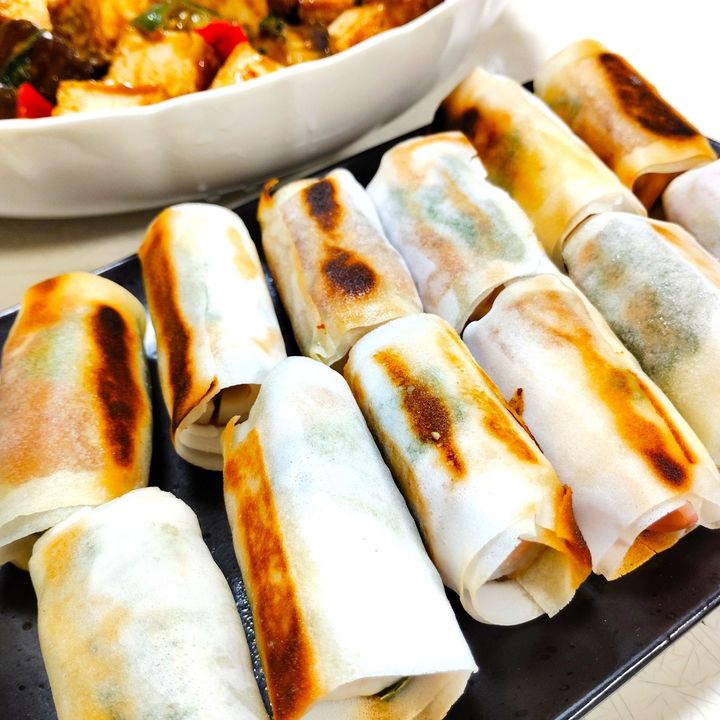 春巻きの皮での包み方