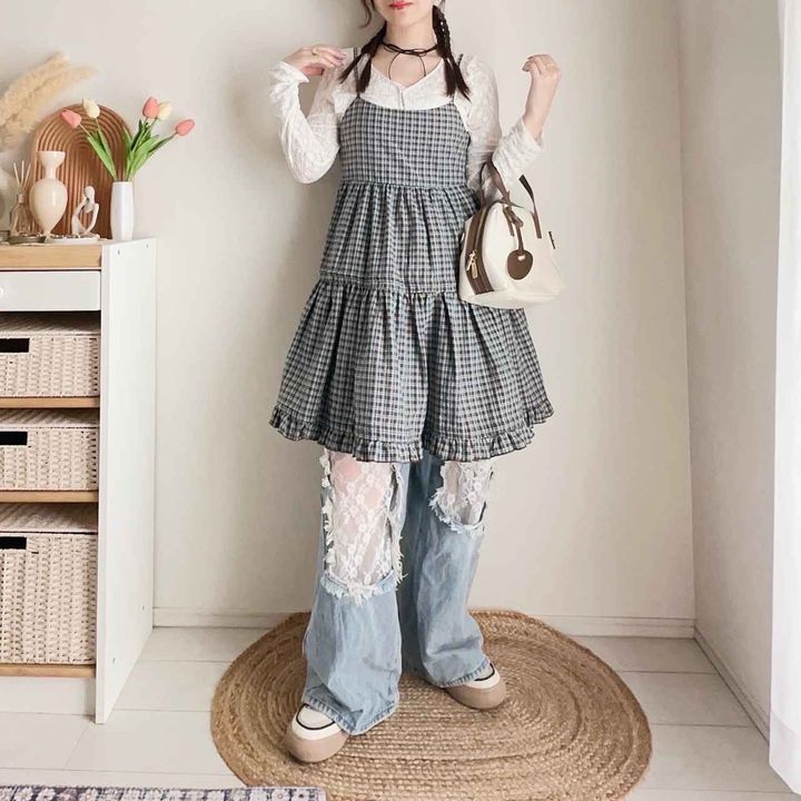 画像: キャミワンピとのレイヤード