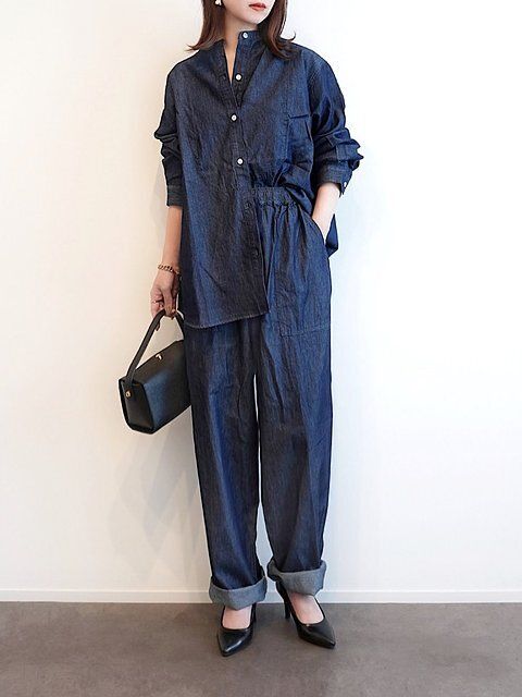 デニムシャツコーデ4