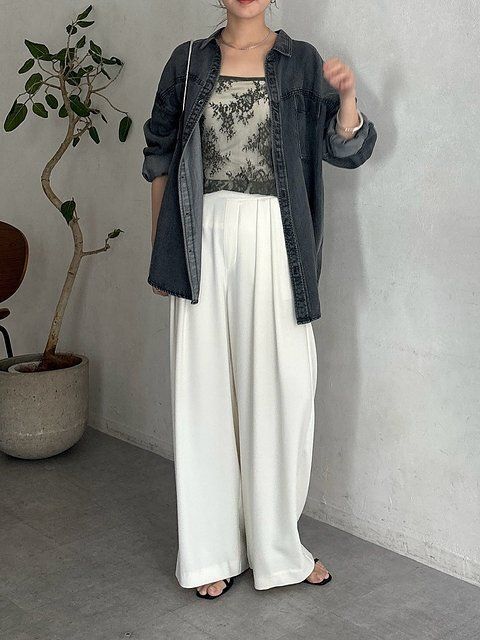 デニムシャツコーデ3