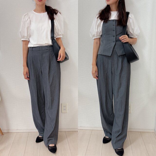 セットアップ風に着るのも可愛い