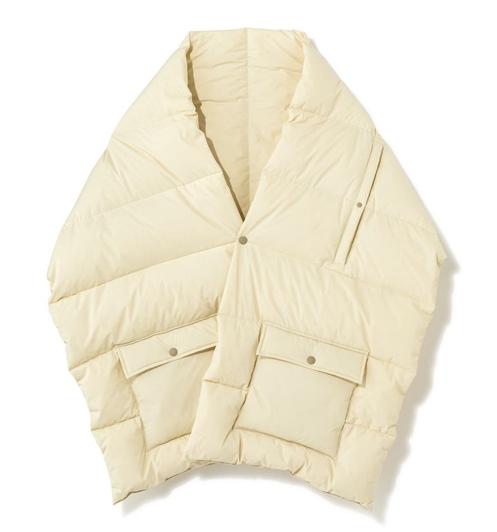 機能素材だから雨の日も安心！ 防水ダウンスカーフ