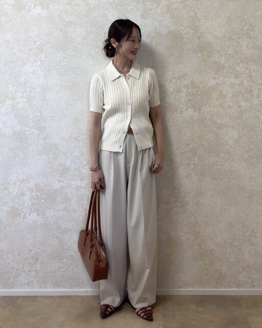 着回しコーデ③オールホワイトで爽やかコーデ