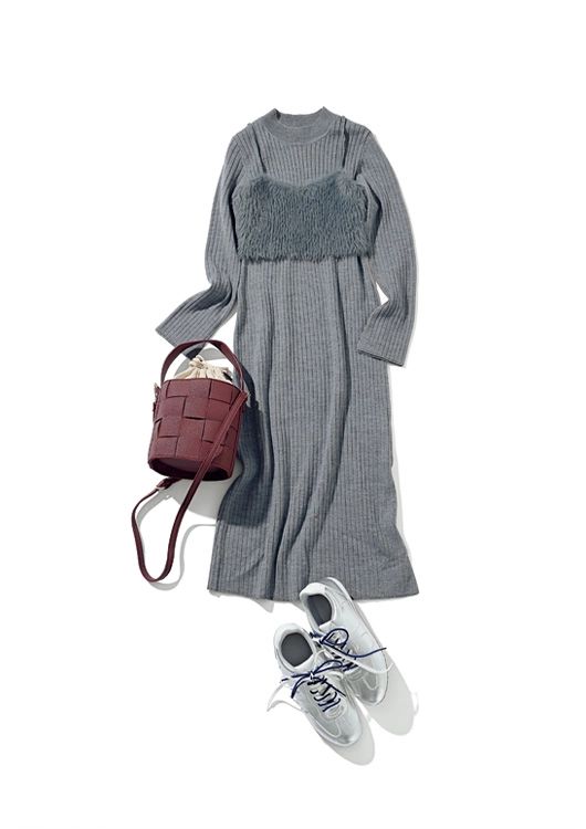 GUのセットニットで過ごす休日コーデ