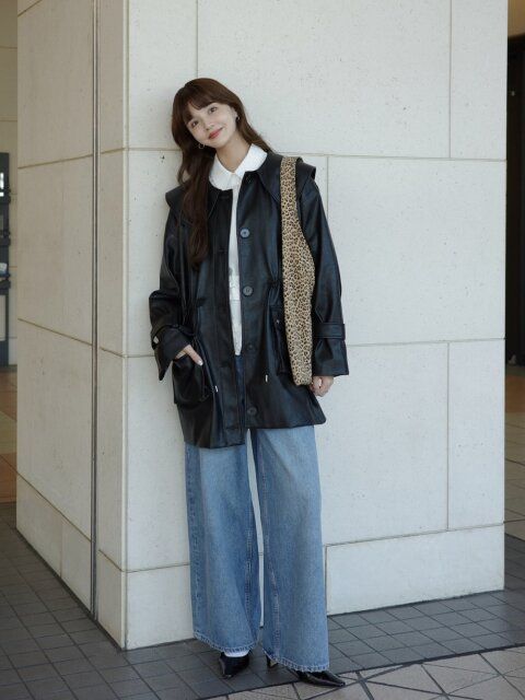 2025秋おすすめレディースコーデレオパード柄バッグ