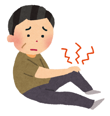 関節痛の男性のイラスト