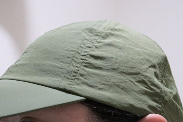 ダイソー ナイロンキャップ（オリーブ） 着用例