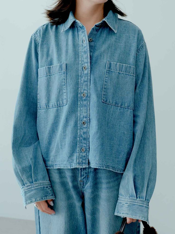 画像: デニムonデニムはなるべく色味を合わせて