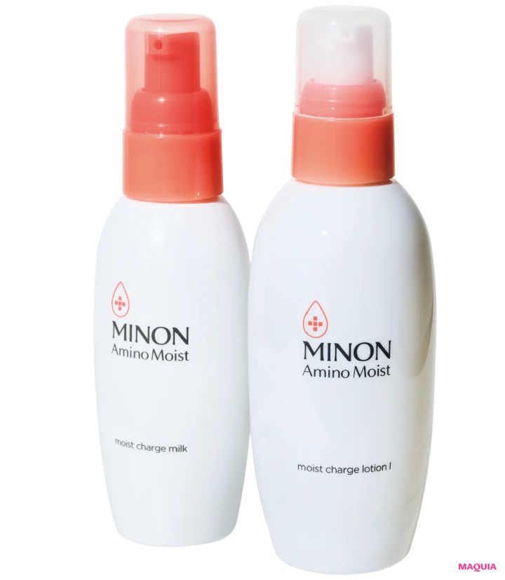 新作 スキンケア 安倍佐和子 小田ユイコ ミノンアミノモイスト モイストチャージ ローション モイストチャージ ミルク