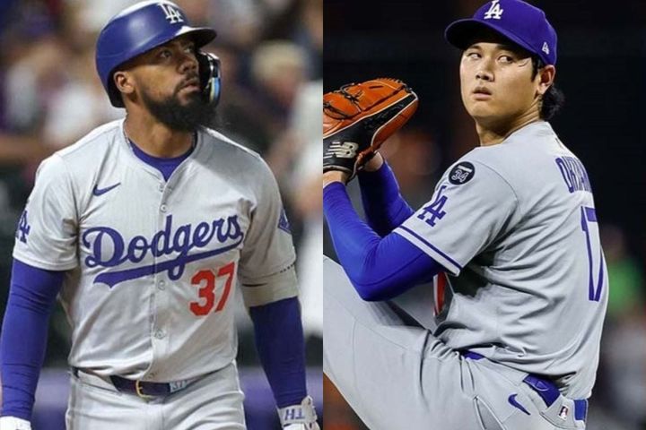 テオスカー・ヘルナンデス、大谷翔平（C）Getty Images