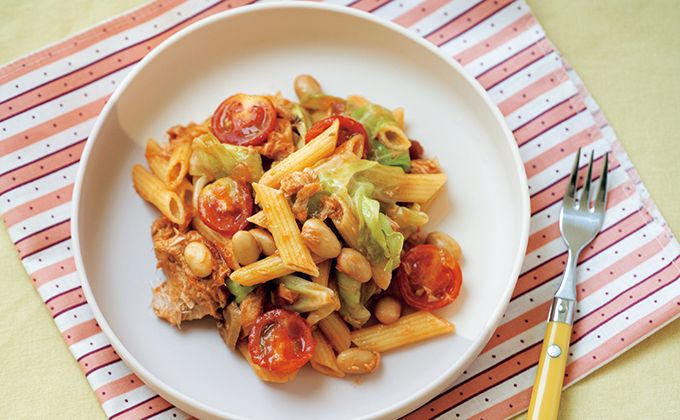 脳を育てる！ レシピ「ツナとキャベツと大豆のトマトペンネ」【最新号からちょっと見せ】の画像1