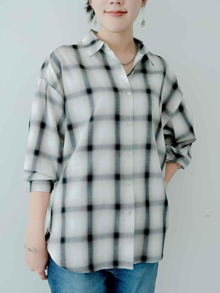 画像: ビッグシルエットのシャツで楽して体型カバー