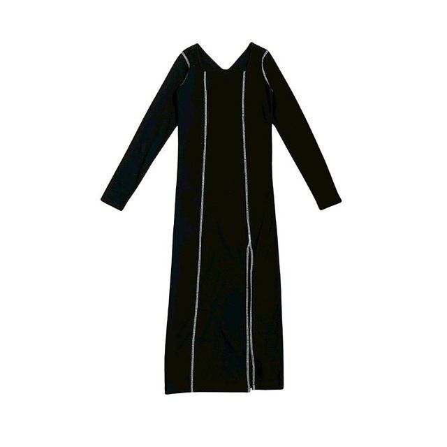 しまむら樽井みかステッチ使いリブワンピース