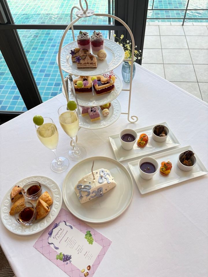 ぶどうと栗のパープルアフタヌーンティー～princess purple～