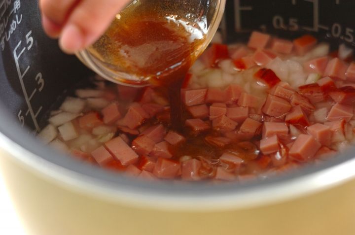 炊き込みチャーハンの作り方1