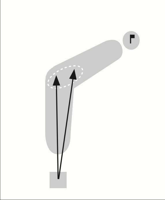 男子プロが”ドッグレッグホール”の攻略法を解説！「よく見てほしいのが…」